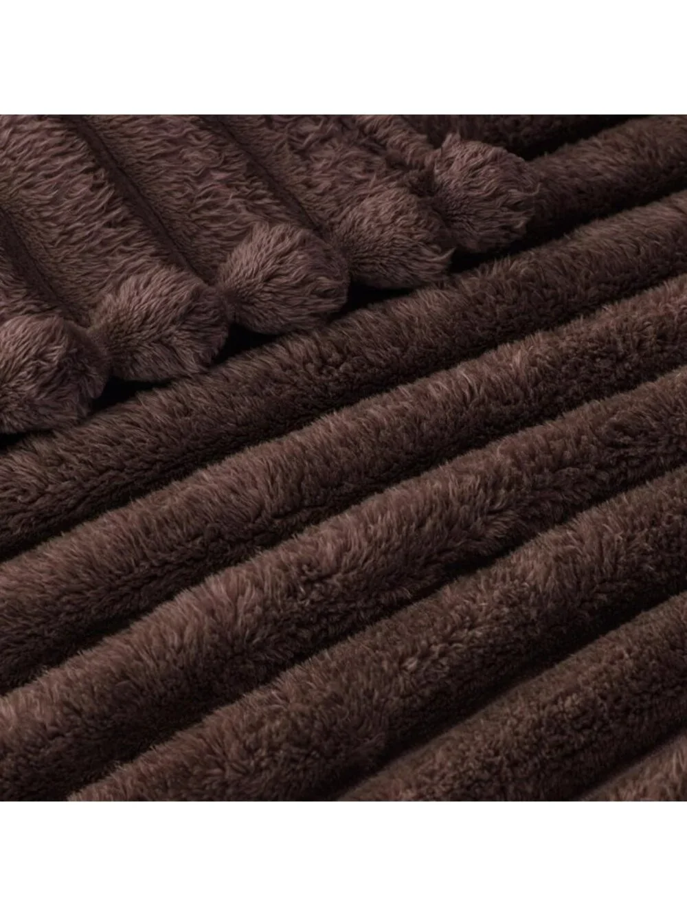 Super Soft Striped Fleece Throw Blanket, Cozy Lightweight Bed Blanket, 50x60